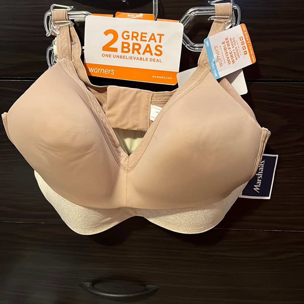 Warners no wire bra set of two